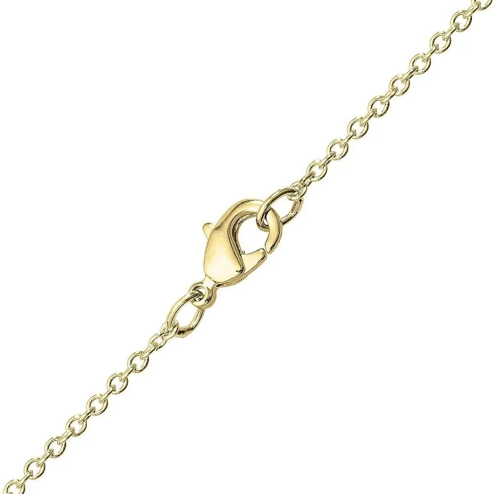 Winnie The Pooh Necklace Gold Flash-Plated 18